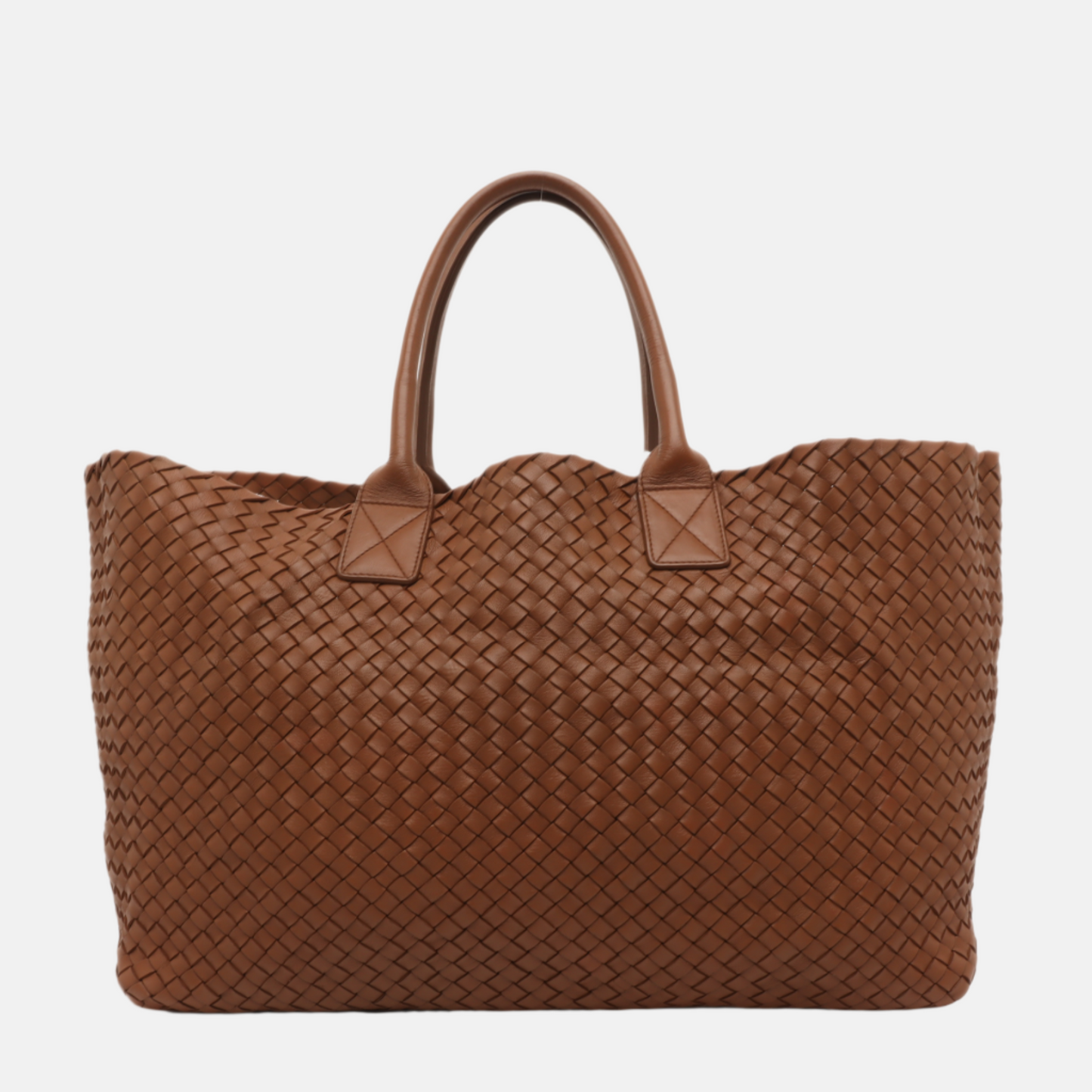 Bottega Veneta Cabat Large Intreccio Leather Tote Bag Milk Chocolate Brown 43cm