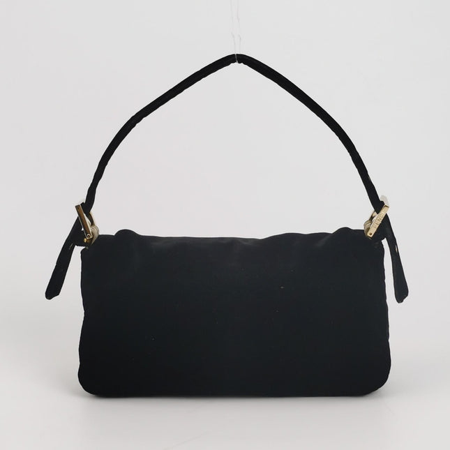 Fendi Baguette Vintage Rare Black Velvet with Gold Metal Tassles