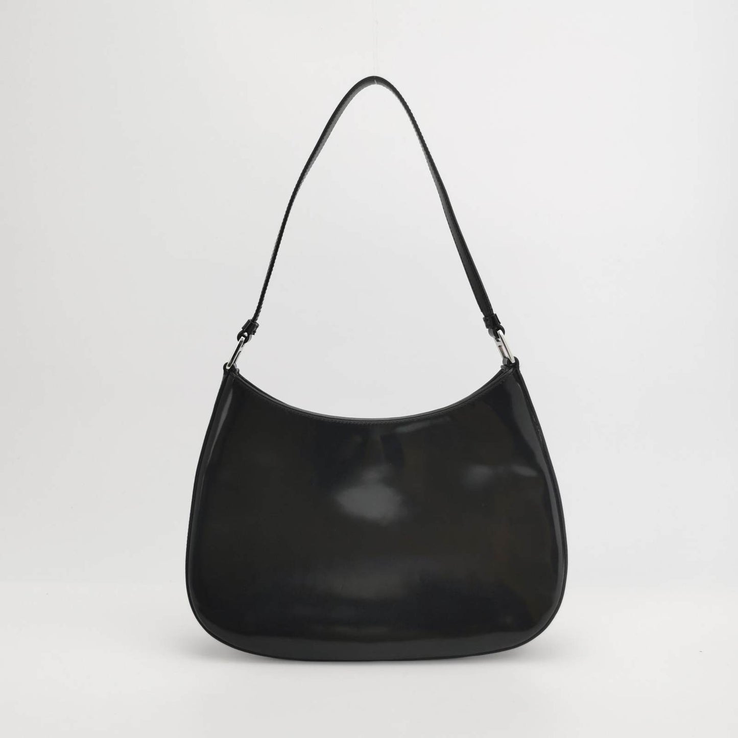 Sold Prada Cleo Black Smooth Leather Shoulder Bag