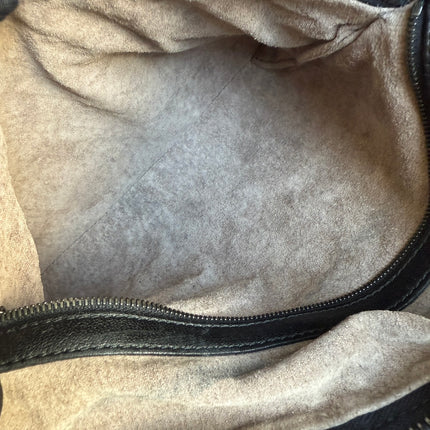 Bottega Veneta Veneta Intrecciato Hobo Bag Medium Black Leather 47cm
