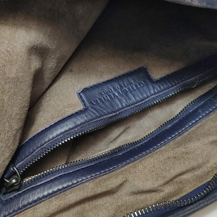 Bottega Veneta Veneta Hobo Midnight Dark Navy Intrecciato Leather Bag 40cm