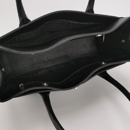 Chanel Cerf Executive East West Black Caviar Leather Handbag