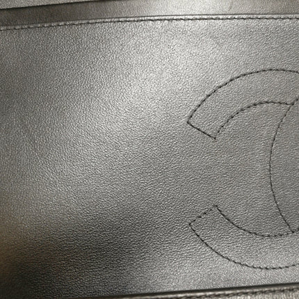 Chanel Classic Flap Maxi Metallic Lambskin Leather Double Flap Sliver Hardware 2013-14