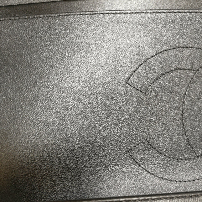 Chanel Classic Flap Maxi Metallic Lambskin Leather Double Flap Sliver Hardware 2013-14