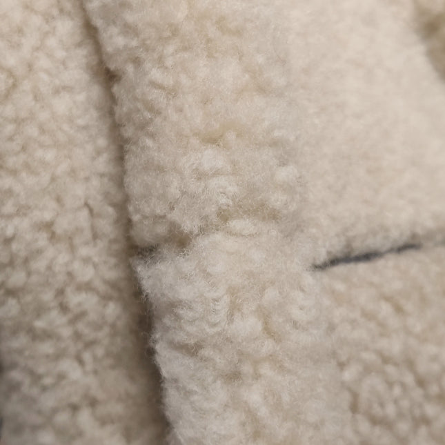 Loewe Amazona Small 29 White Shearling Gold Hardware Top Handle Bag