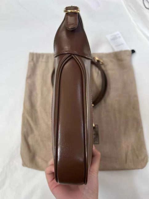 Gucci Jackie 1961 Small Brown Smooth Leather Bag