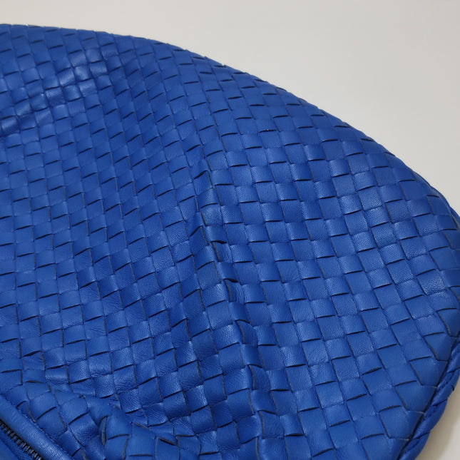 Bottega Veneta Hobo Bag Lambskin Leather Royal Blue 42cm Thick Shoulder Pad