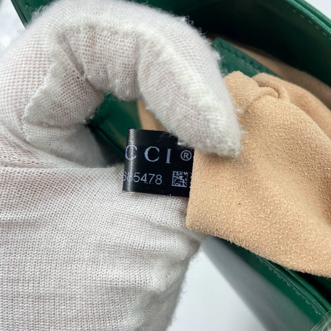 Sold Gucci Jackie 1961 Green Leather Bag Small with Adjustable Strap