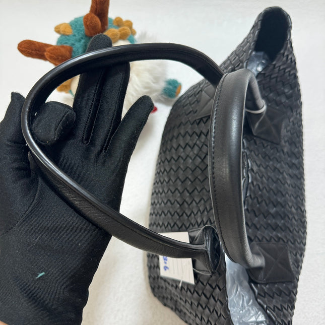 Sold Bottega Veneta Cabat Small Intreccio Leather Tote Bag Black