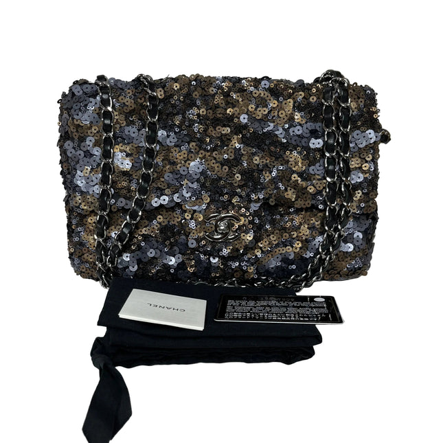 Chanel Paillette Flap Bag Rectangular Mini Multicolor Glitter Sequins-Luxbags