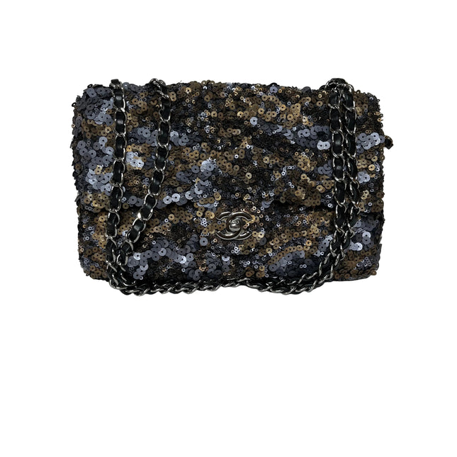 Chanel Paillette Flap Bag Rectangular Mini Multicolor Glitter Sequins