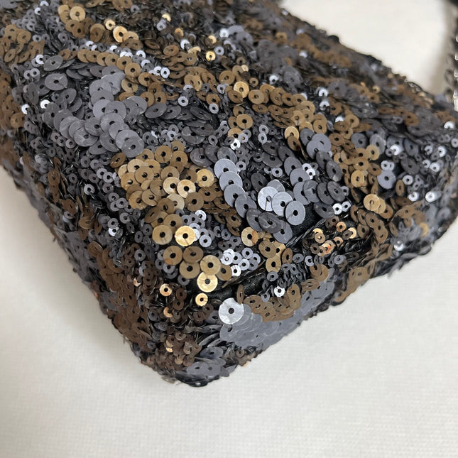 Chanel Paillette Flap Bag Rectangular Mini Multicolor Glitter Sequins