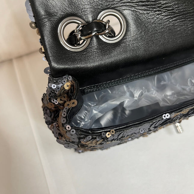 Chanel Paillette Flap Bag Rectangular Mini Multicolor Glitter Sequins