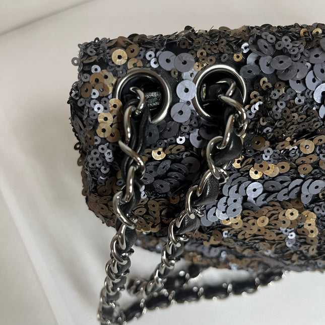 Chanel Paillette Flap Bag Rectangular Mini Multicolor Glitter Sequins