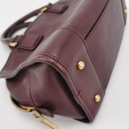 Sold Loewe Amazona 29 in Burgundy Calfskin Leather and Gold-tone Hardware