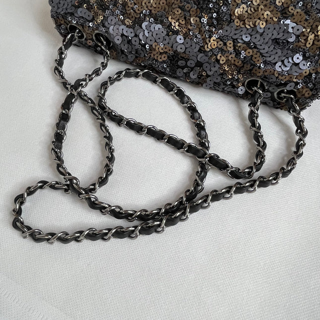 Chanel Paillette Flap Bag Rectangular Mini Multicolor Glitter Sequins