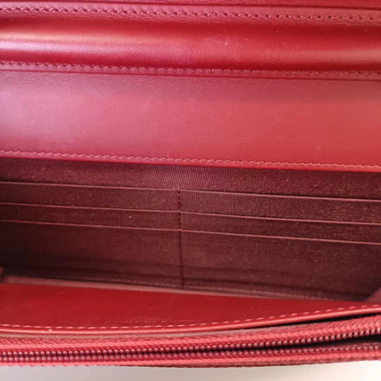 Sold Chanel Wallet on Chain Boy Half Flap Red Caviar Leather