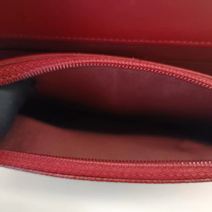 Sold Chanel Wallet on Chain Boy Half Flap Red Caviar Leather