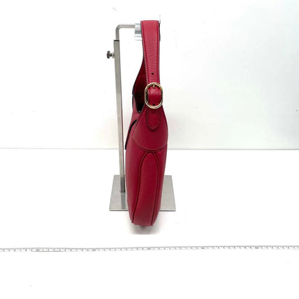 Gucci Jackie 1961 Small Red Pebbled Leather Shoulder Bag