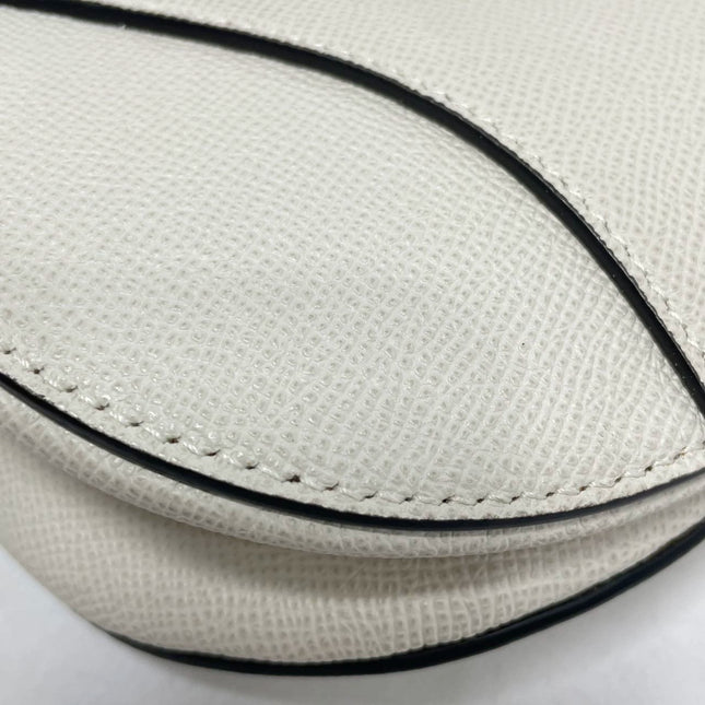 Sold Dior Saddle Medium 2020 Grained Leather Handbag White
