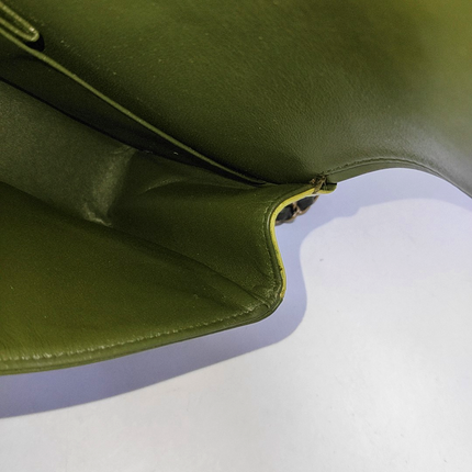 Chanel Timeless Classic Flap Medium Tricolor Black Green Lambskin Leather Gold-tone Hardware