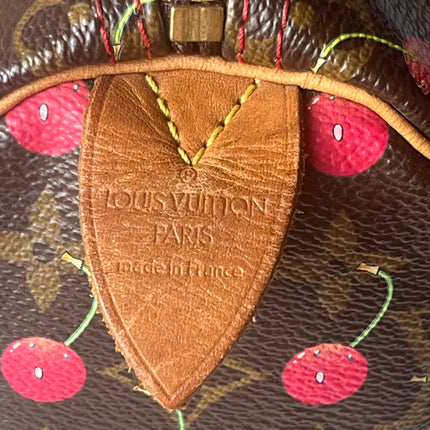 Sac bandoulière Louis Vuitton x Takashi Murakami Speedy 25 Cerises en Monogram