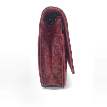 Sold Chanel Wallet on Chain Boy Half Flap Red Caviar Leather