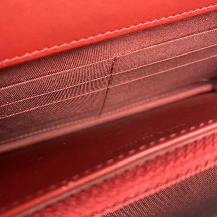 Sold Chanel Wallet on Chain Boy Half Flap Red Caviar Leather