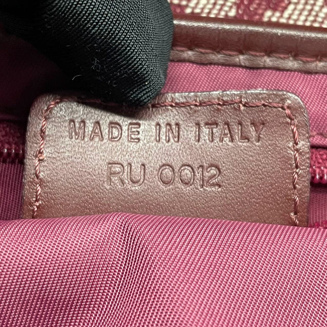Dior Saddle Vintage Medium Red Burgundy Monogram Oblique Shoulder Bag 2002