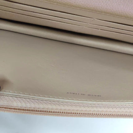 Sold Chanel WOC Wallet on Chain Chevron Champagne Iridescent Leather Bag