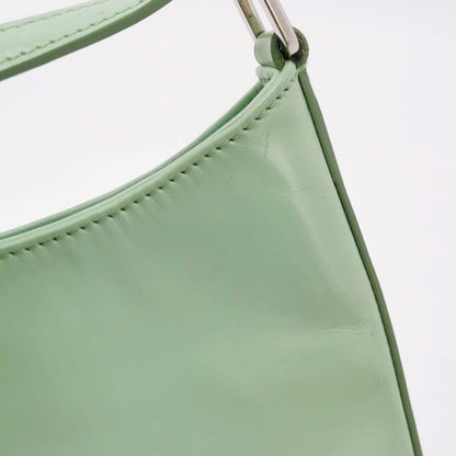 Prada Cleo Green Smooth Leather Shoulder Bag