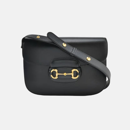 Gucci 1955 Horsebit Bag Small Black Leather-Luxbags