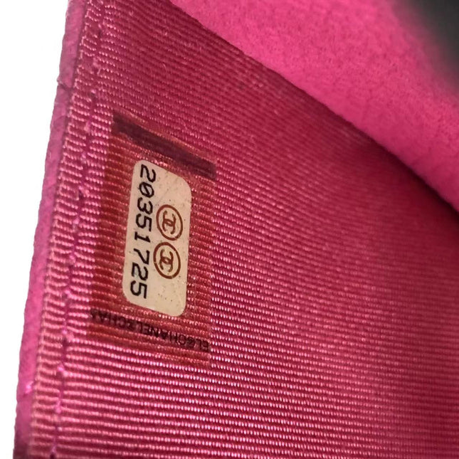 Sold Chanel Wallet on Chain Classic Flap Fuchsia Caviar Leather