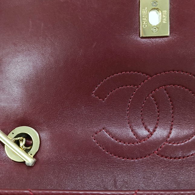 Sold Chanel Trendy CC Flap Crossbody Bag Medium Lambskin Leather Burgundy, 2019