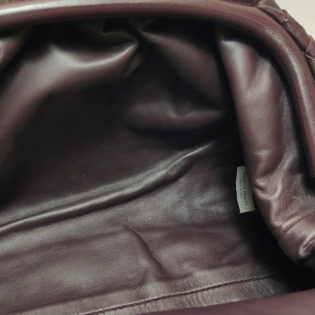 Bottega Veneta Pouch Large Intrecciato Wine Burgundy Calfskin Leather
