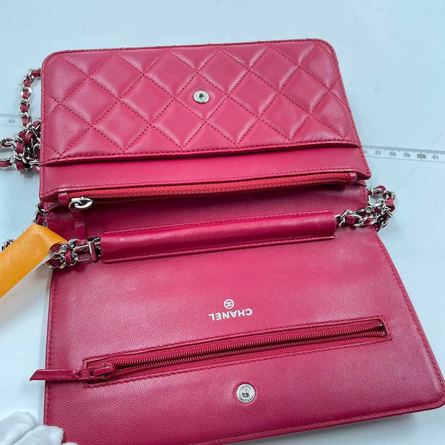 Sold Chanel Wallet on Chain WOC Fuchsia Lambskin Leather