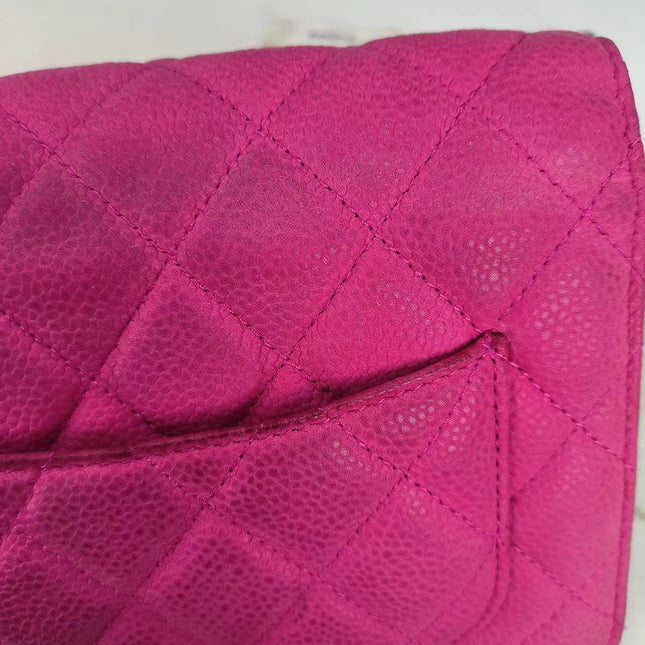 Sold Chanel Wallet on Chain Classic Flap Fuchsia Caviar Leather