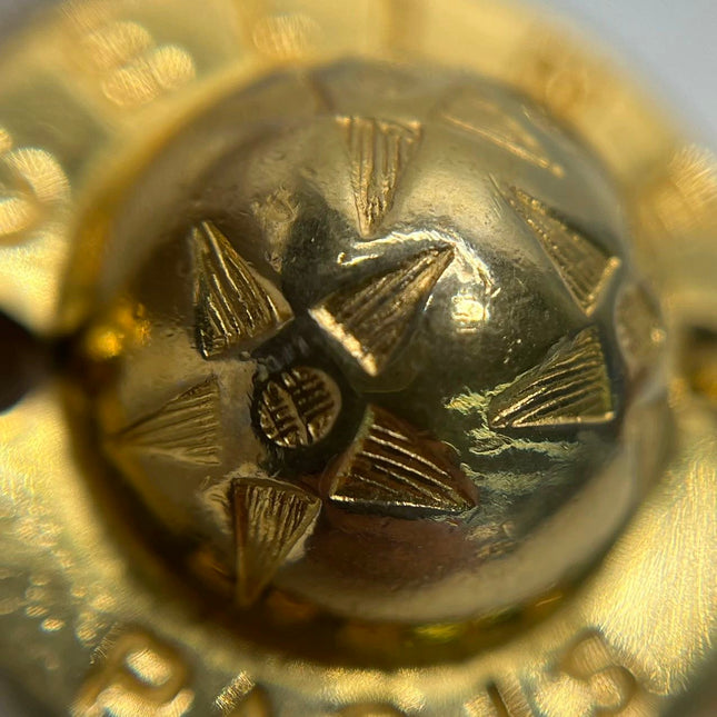 Celine 1990s Gold-tone Triomphe Planet Link Charm Bracelet