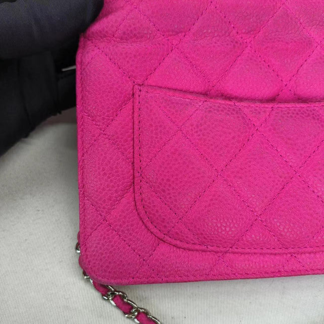 Sold Chanel Wallet on Chain Classic Flap Fuchsia Caviar Leather
