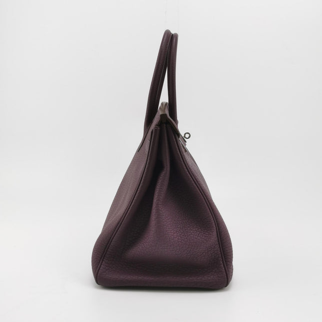 Hermès Birkin 35 Torillon Clemence Leather N5 Cassis Violet Palladium Hardware 2011