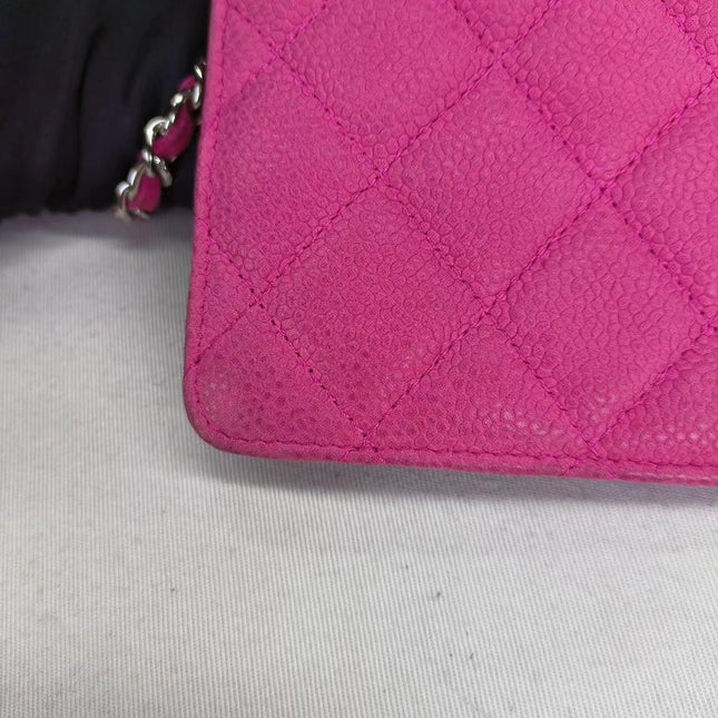 Sold Chanel Wallet on Chain Classic Flap Fuchsia Caviar Leather