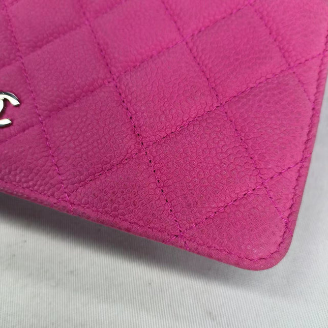 Sold Chanel Wallet on Chain Classic Flap Fuchsia Caviar Leather