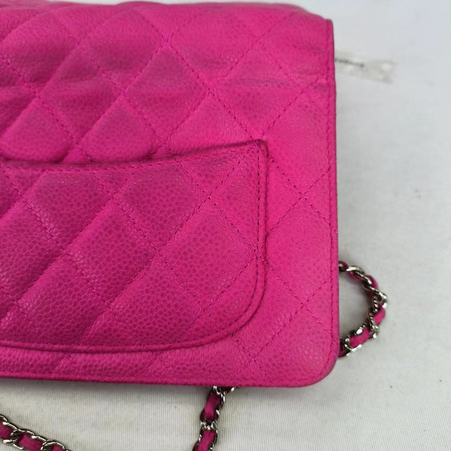 Sold Chanel Wallet on Chain Classic Flap Fuchsia Caviar Leather