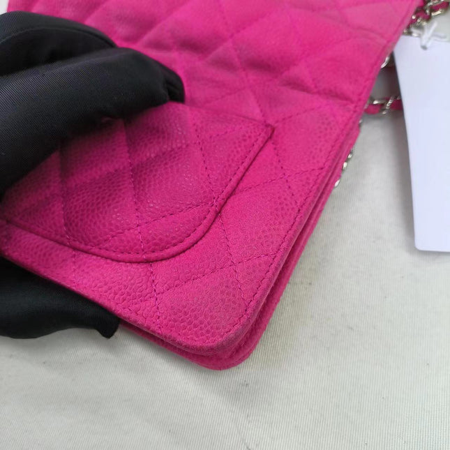 Sold Chanel Wallet on Chain Classic Flap Fuchsia Caviar Leather