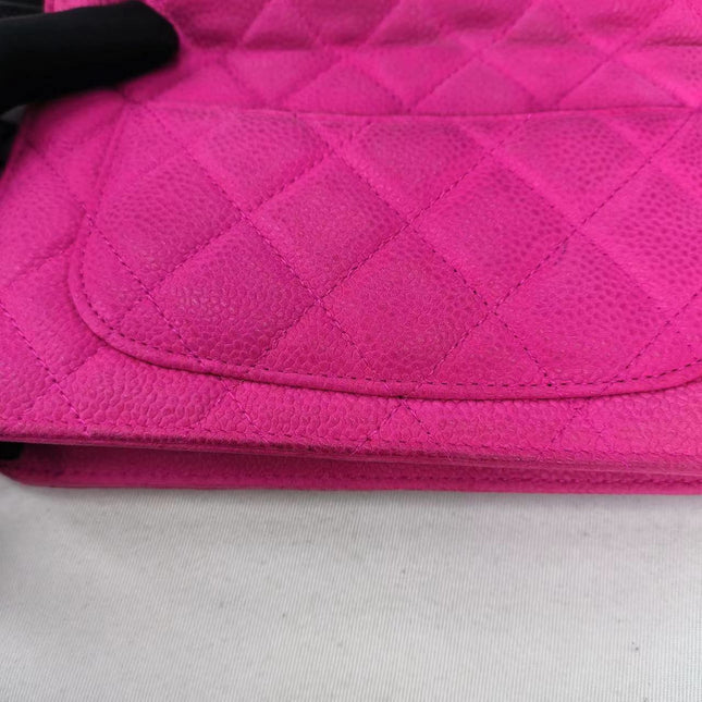Sold Chanel Wallet on Chain Classic Flap Fuchsia Caviar Leather