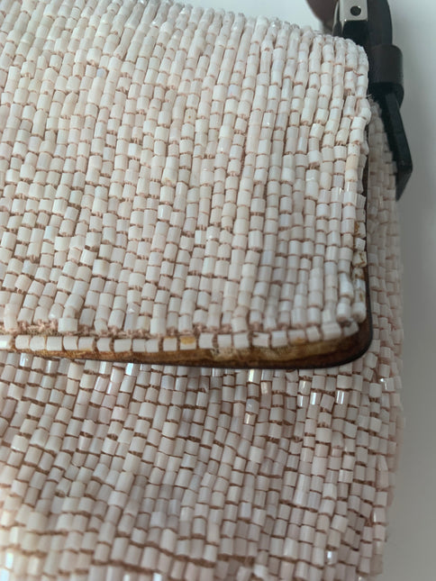 Sold FENDI Baguette White beads