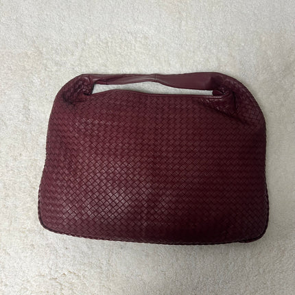 Bottega Veneta Veneta Hobo Burgundy Leather Bag Maxi 50cm