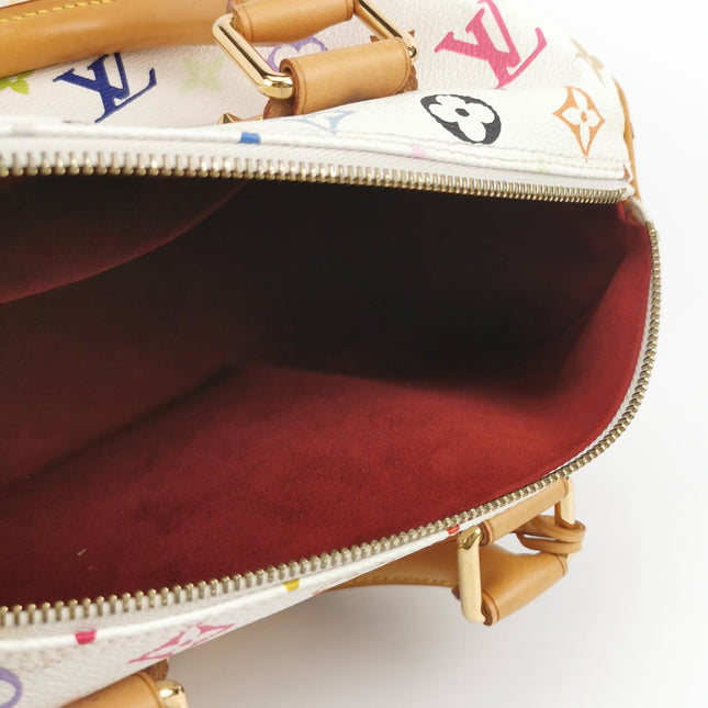 Louis Vuitton x Takashi Murakami Speedy 30 Lock White Multicolor