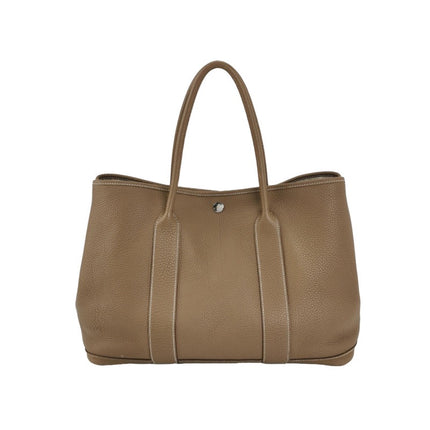 Hermes Garden Party 36 Etoupe Grey Calfskin Leather Handbag 2012-Luxbags
