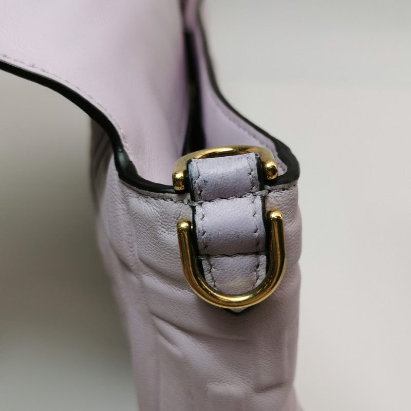 Fendi Baguette Lambskin Leather Crossbody Bag Medium Lavender